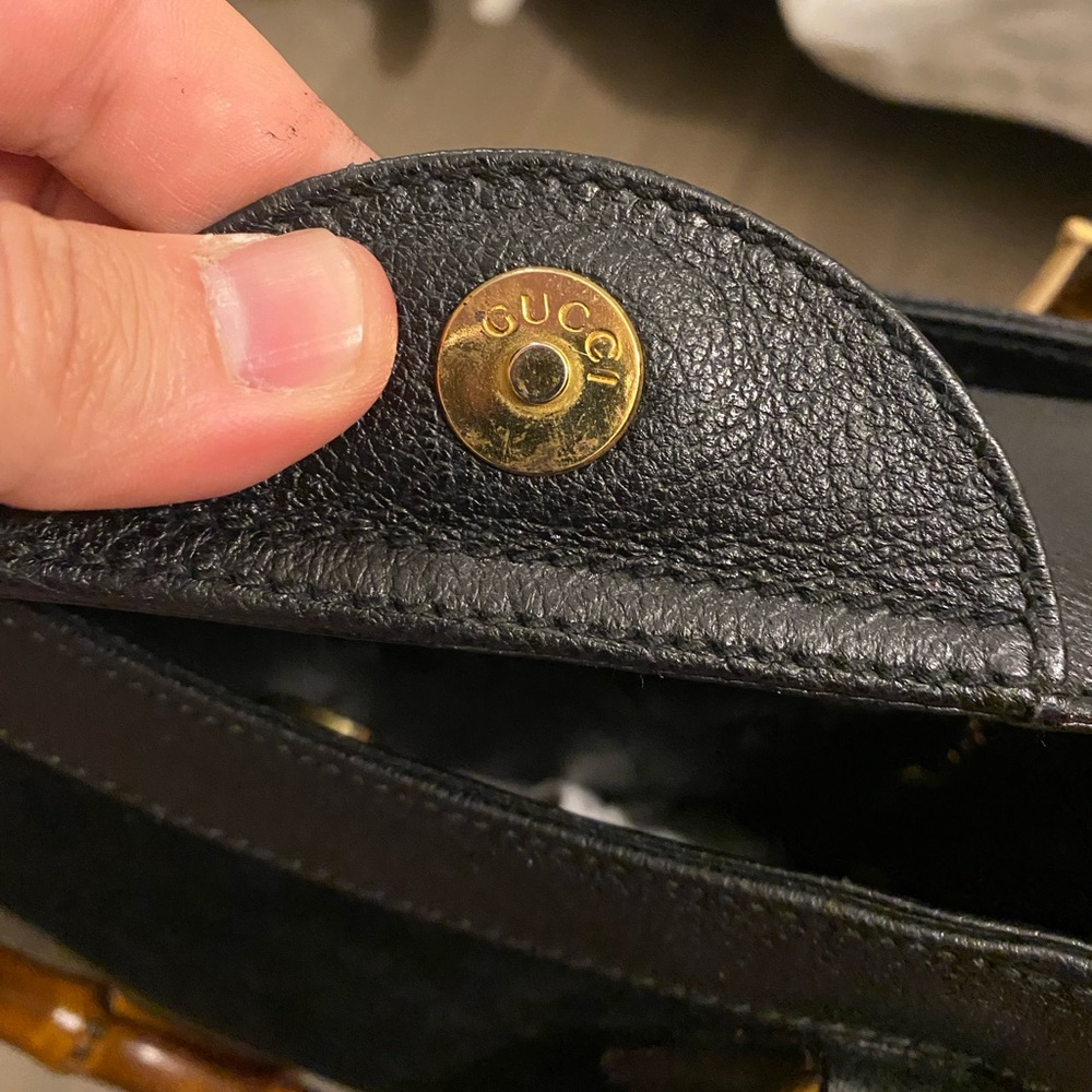 Vintage Gucci Bamboo Handle Leather Tote Rare - Picture 9 of 13